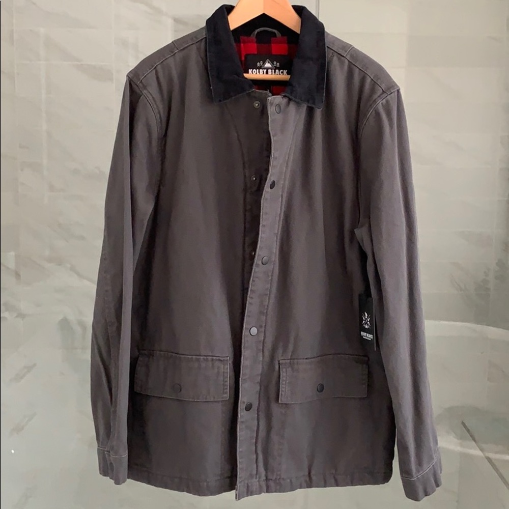 New Barn Style Mens Jacket Charcoal